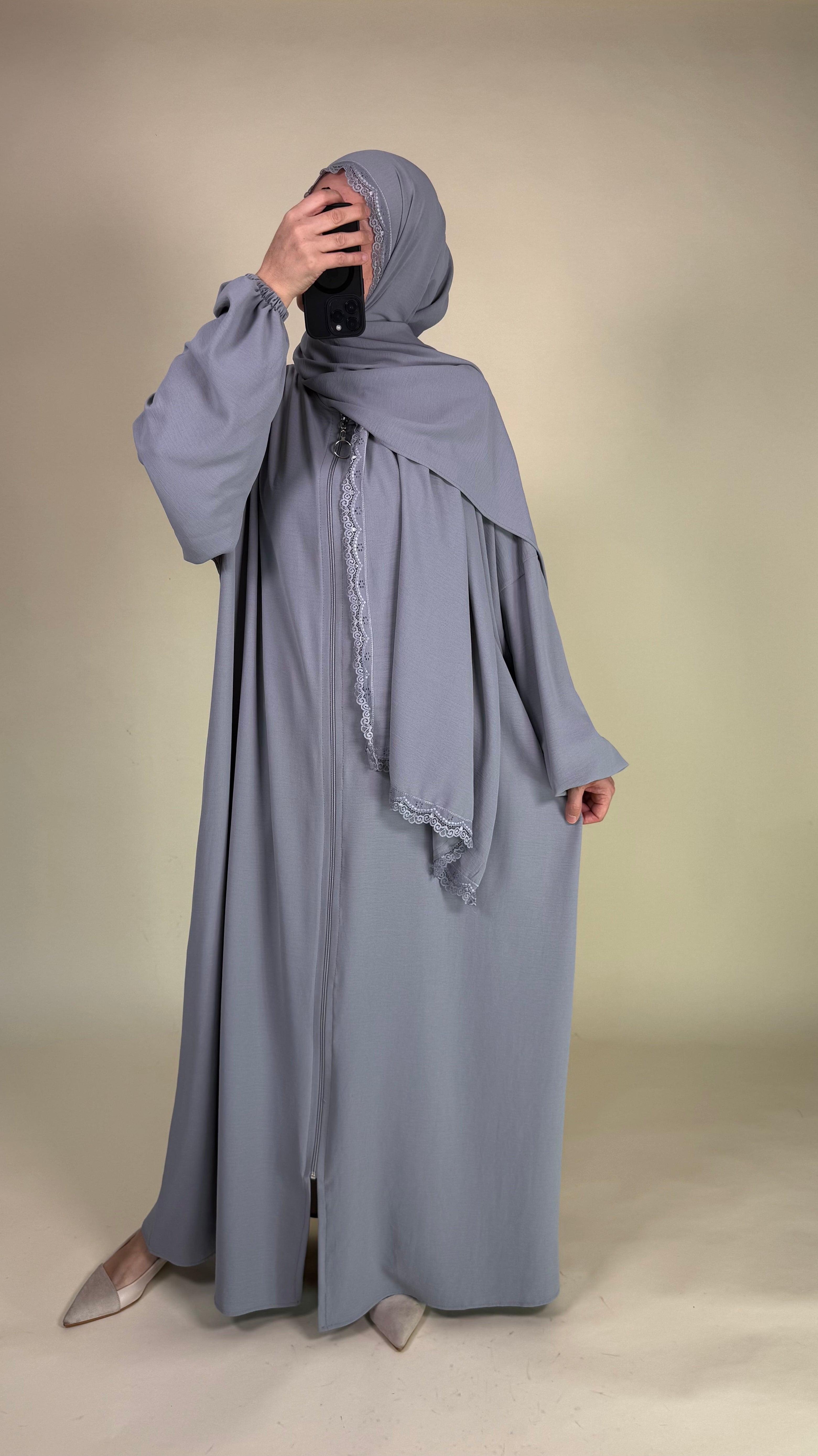 Gebetskleid mit integriertem Schal (Größe)