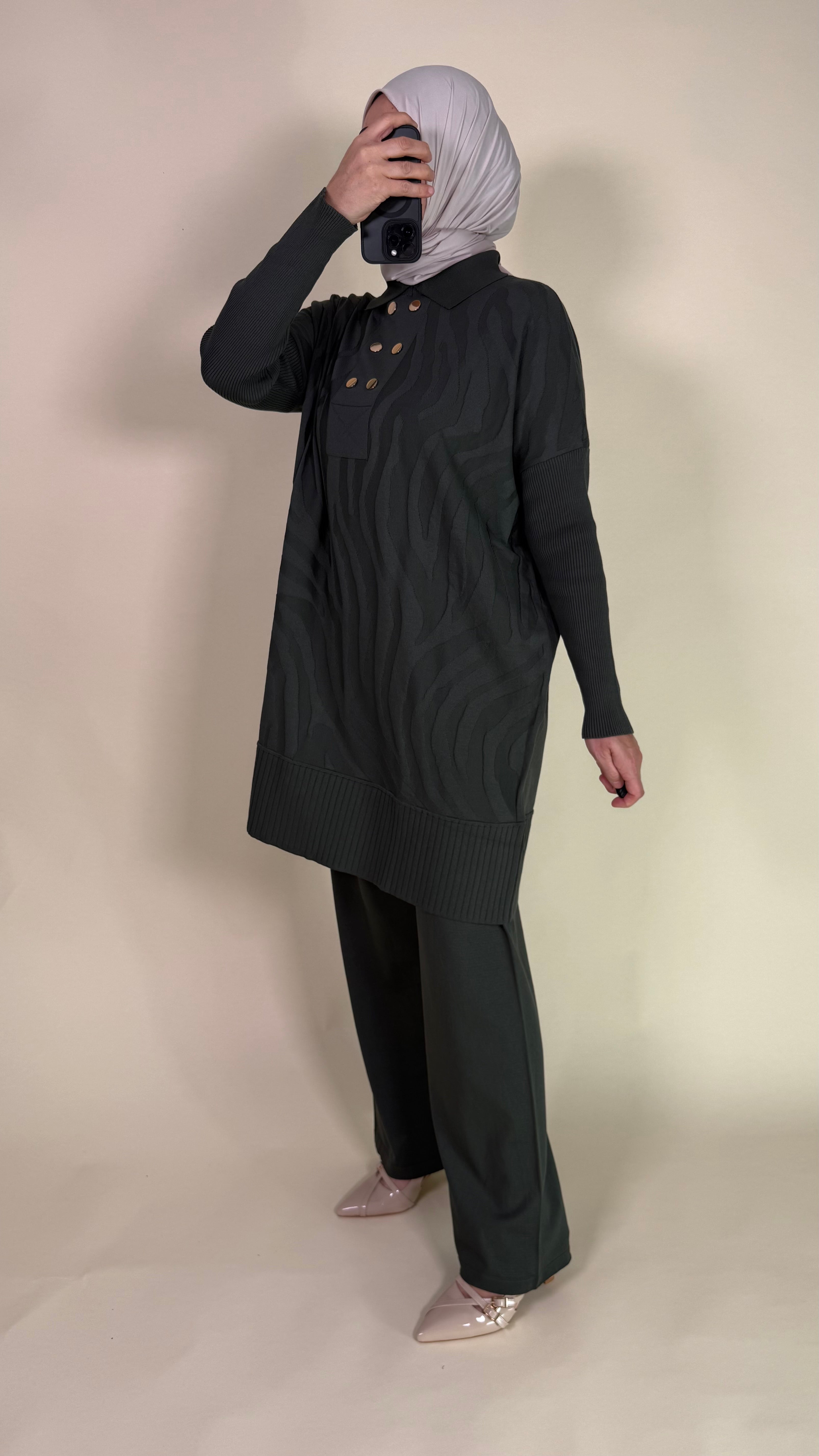 Lira Zweiteiler aus merzerisierter Baumwolle mit Muster Standart