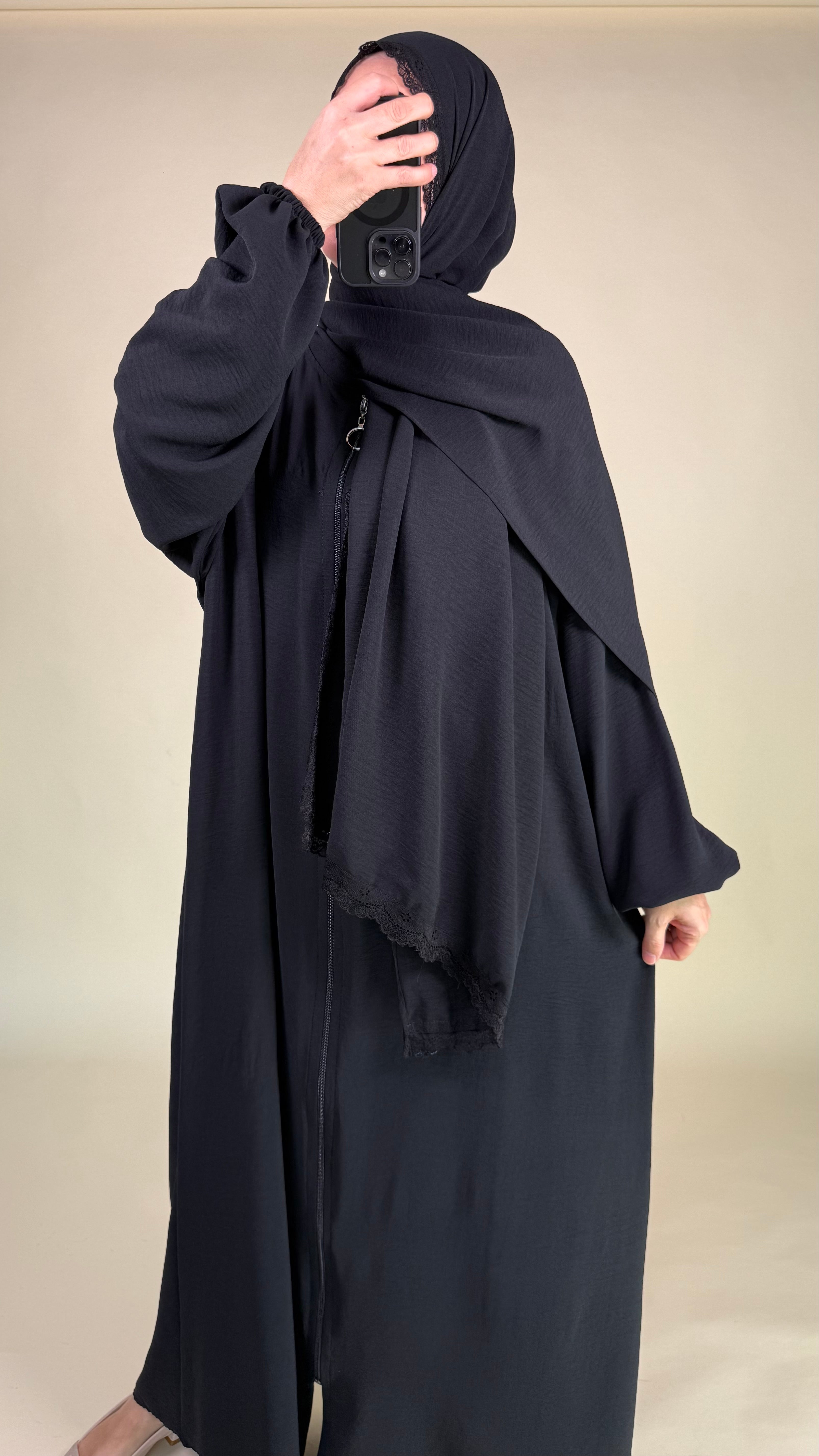 Gebetskleid mit integriertem Schal (Größe)