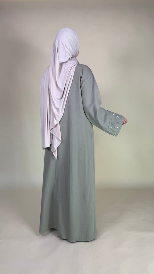 Amira Abaya mit Leinenoptik