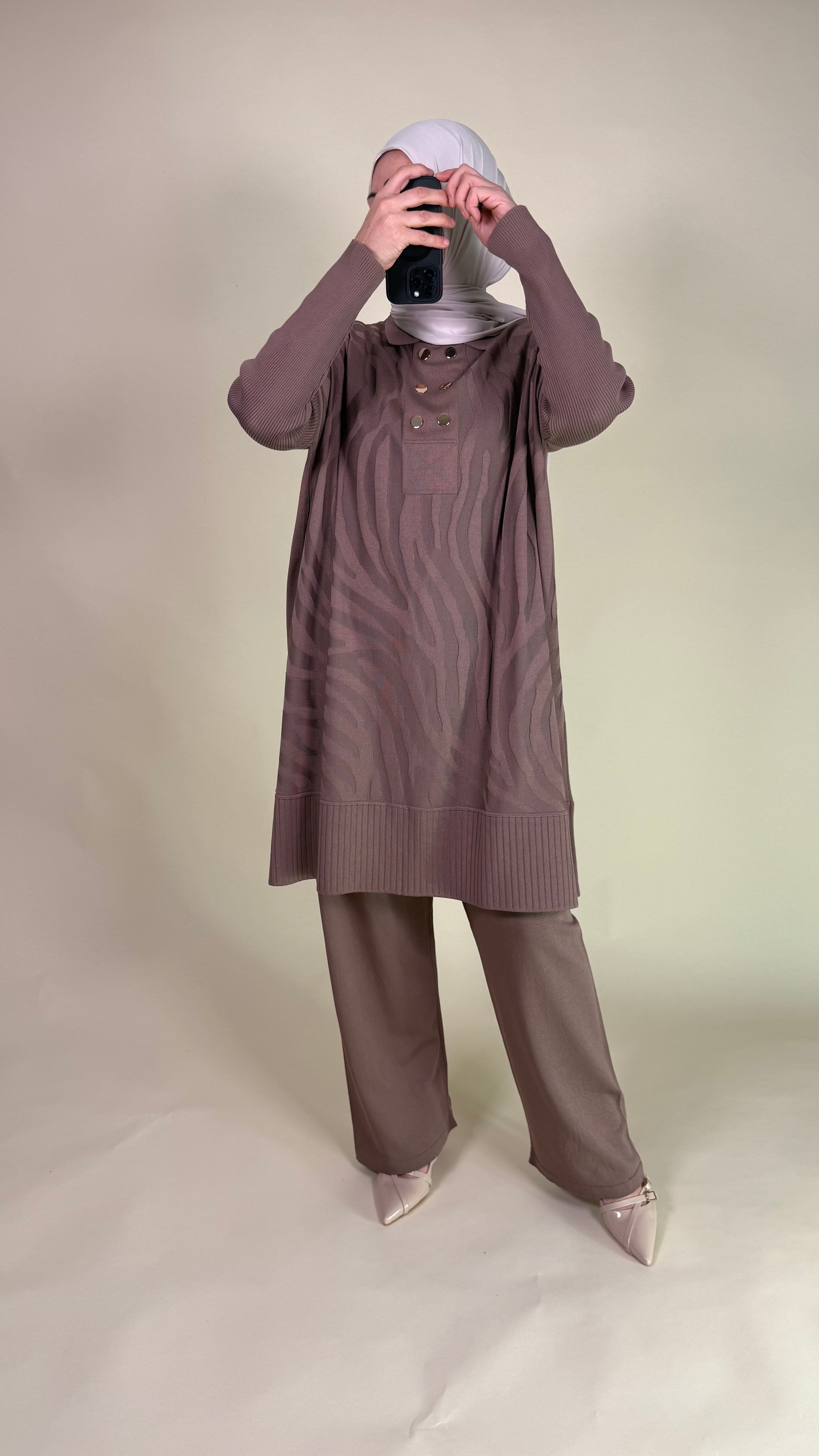 Lira Zweiteiler aus merzerisierter Baumwolle mit Muster Standart