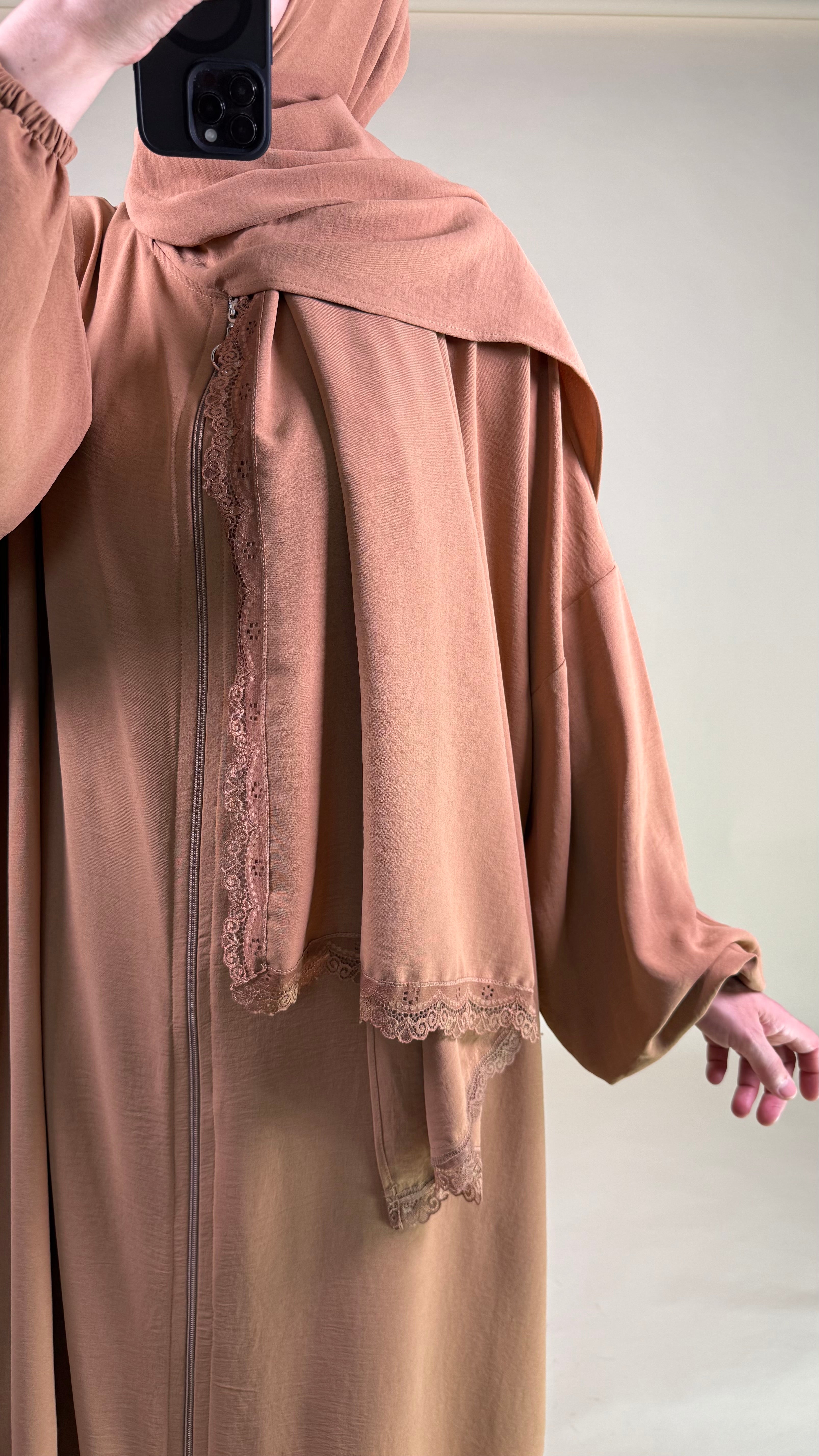 Gebetskleid mit integriertem Schal (Größe)