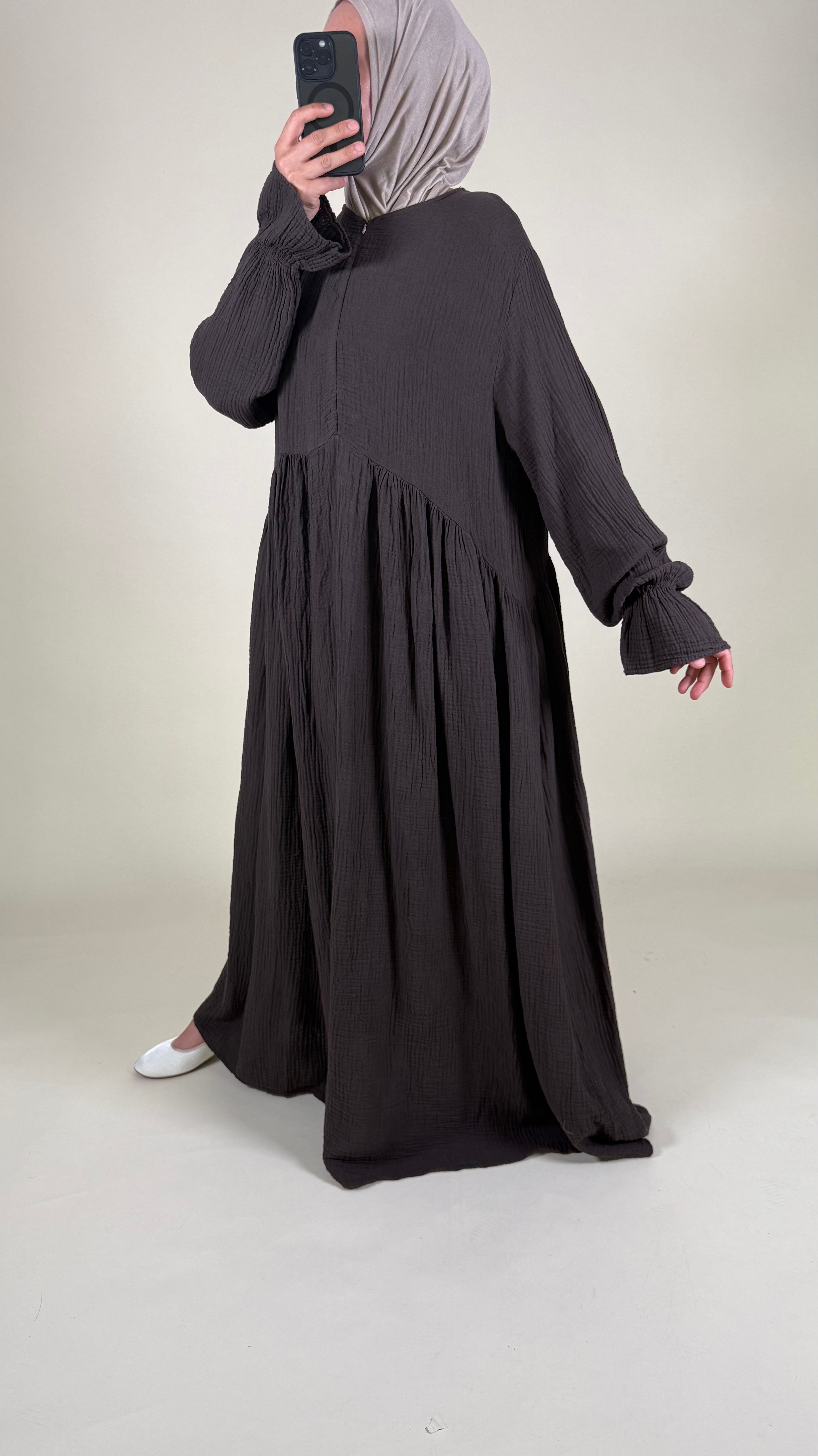 Ruffle Musselin Kleid