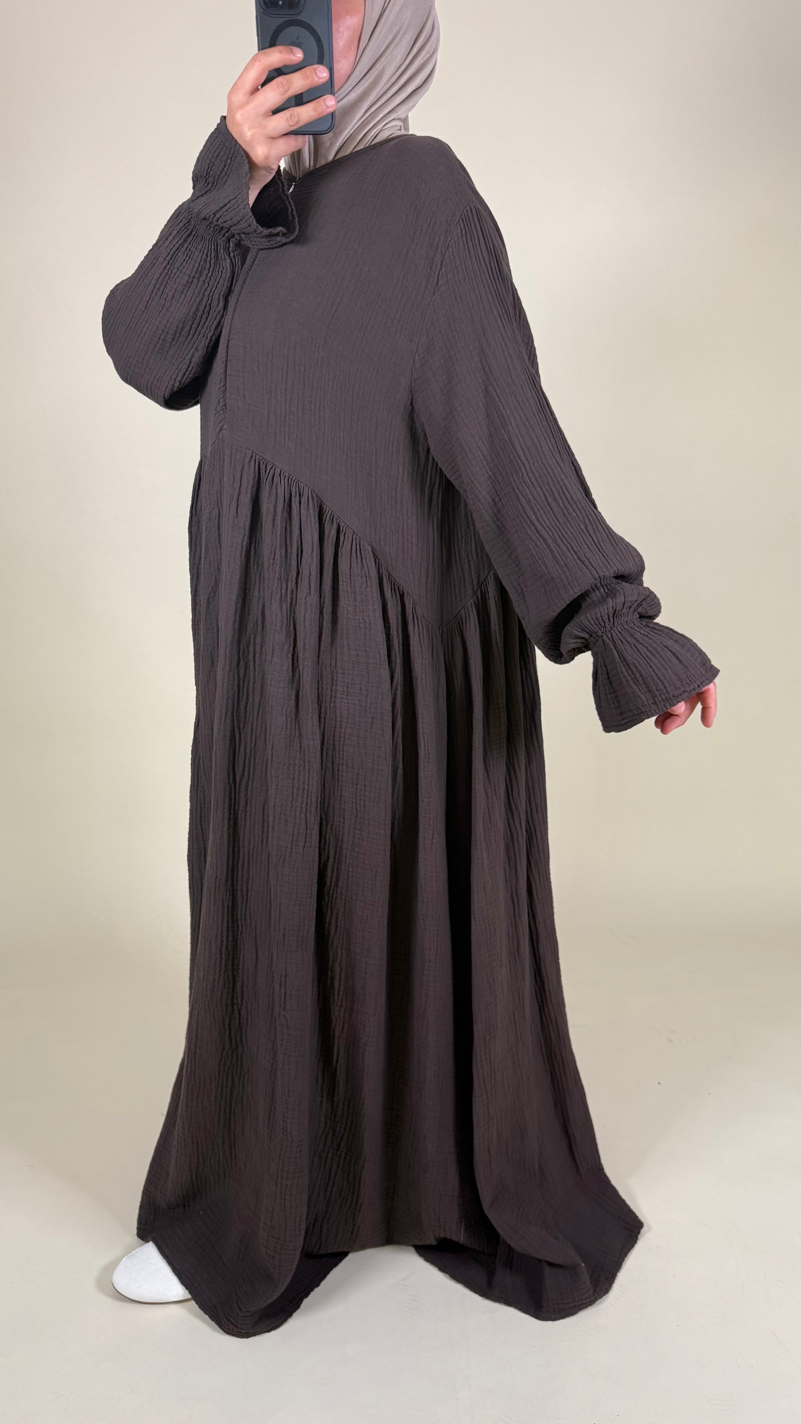 Ruffle Musselin Kleid