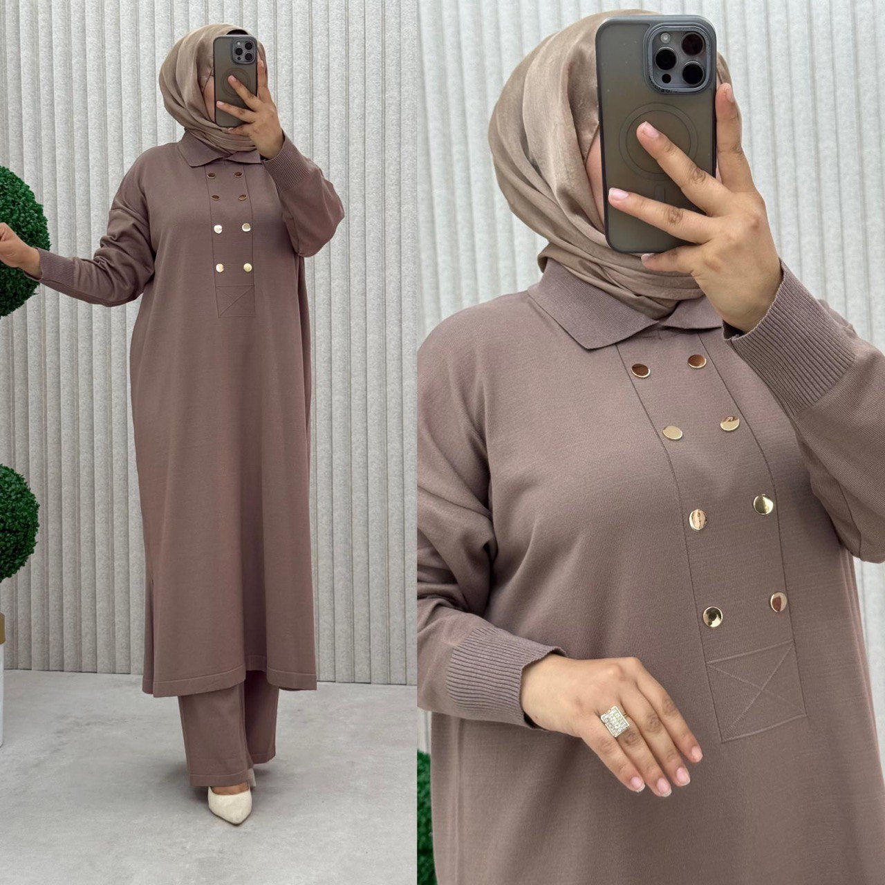 Neva Zweiteiler aus merzerisierter Baumwolle