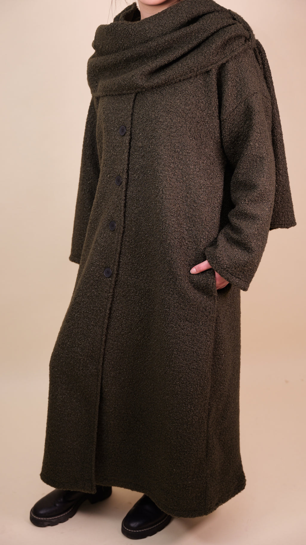 Sera Teddy-Mantel mit Schal