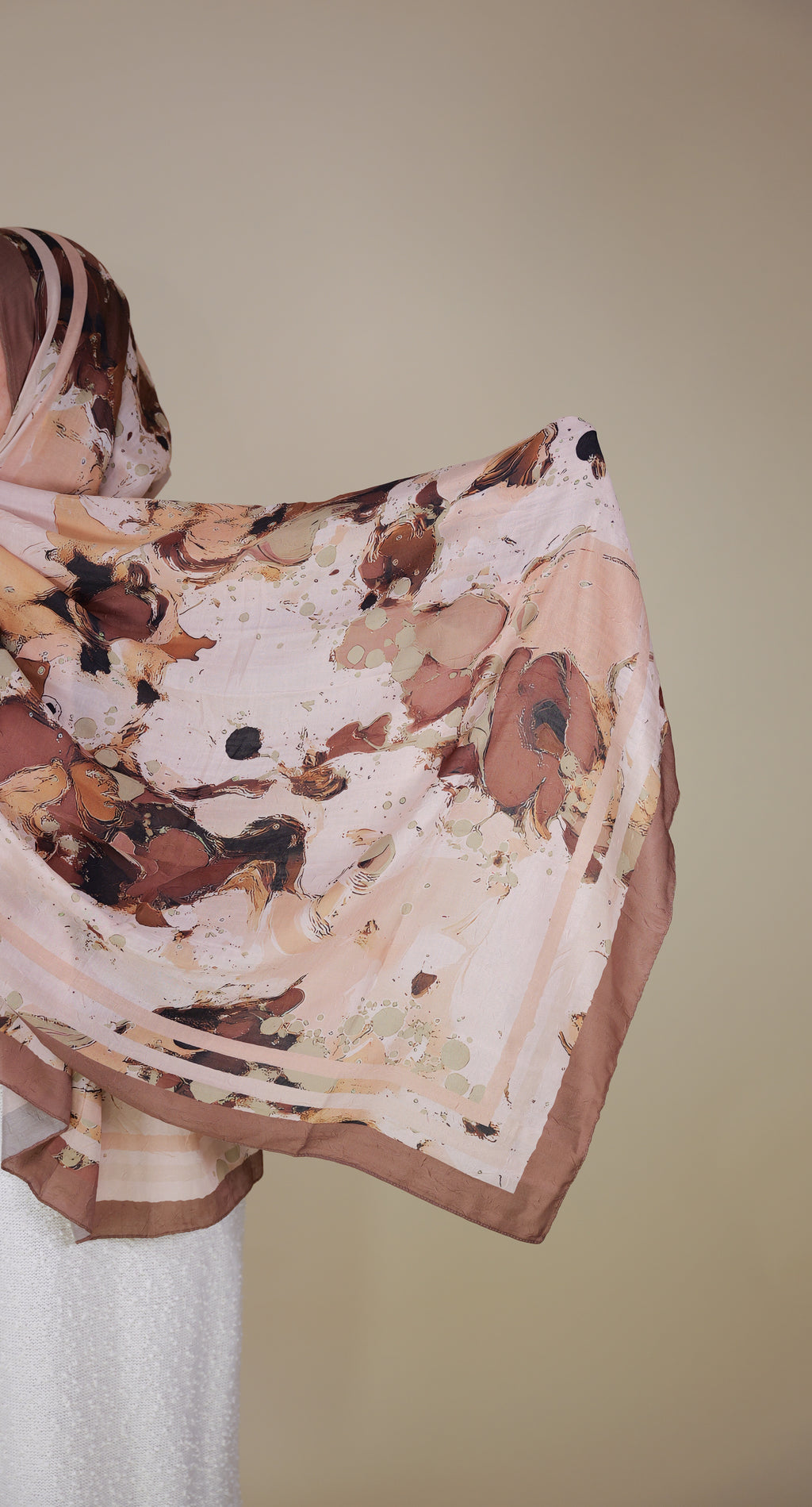 Bamboo Hijab mit Muster