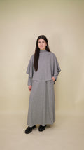 Langarmkleid mit Cape