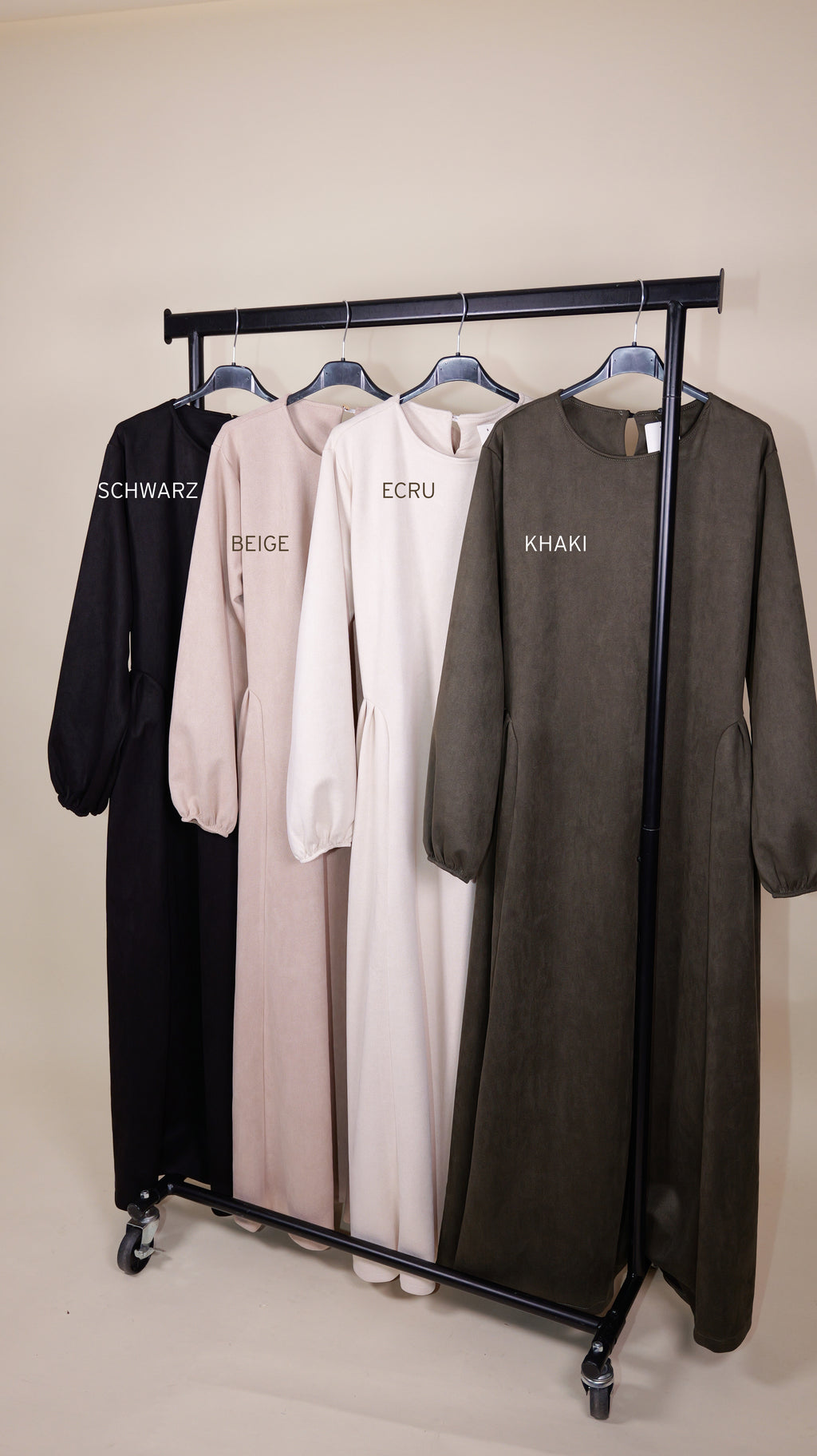 Kleid in Velours-Optik