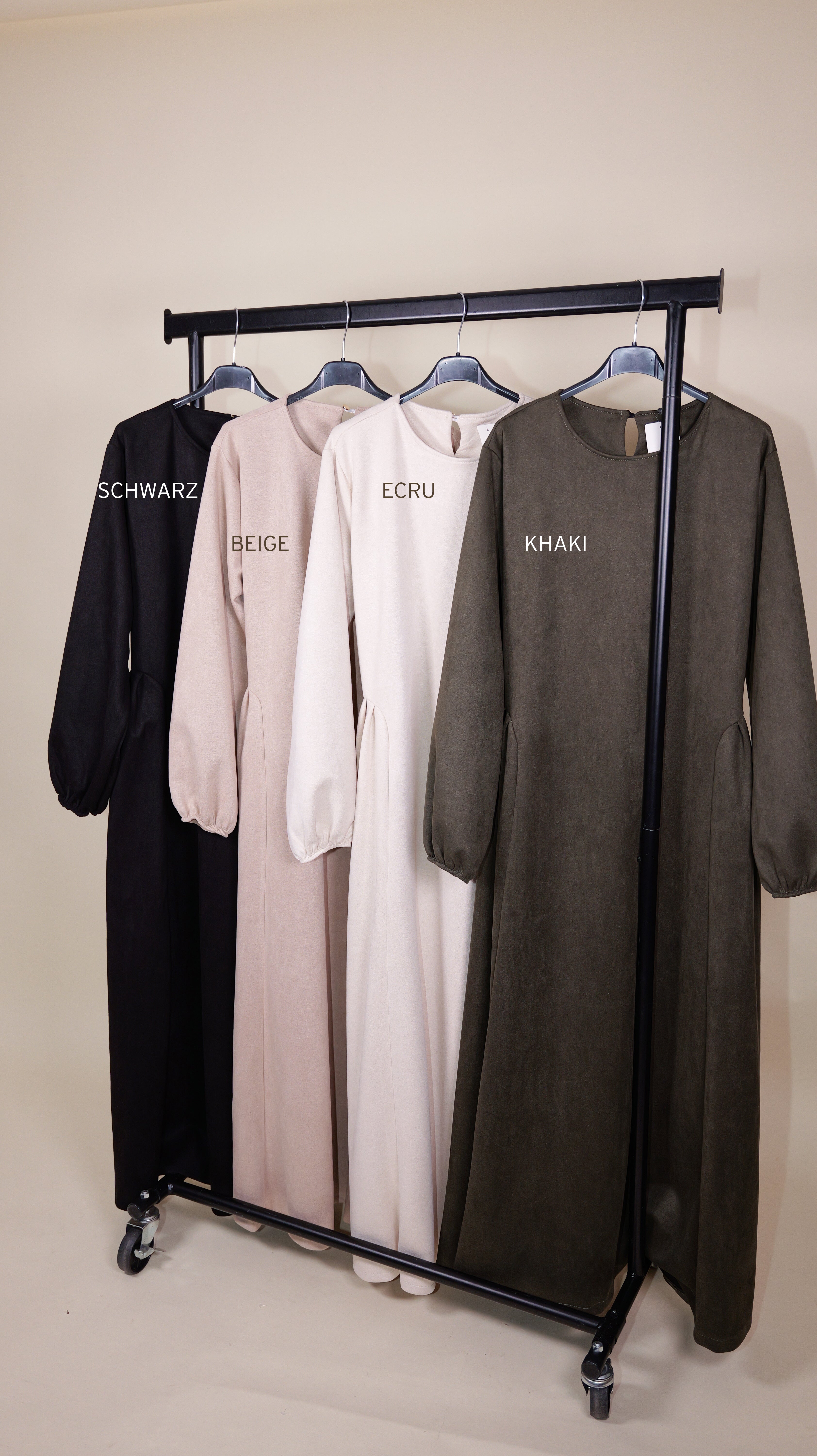 Kleid in Velours-Optik