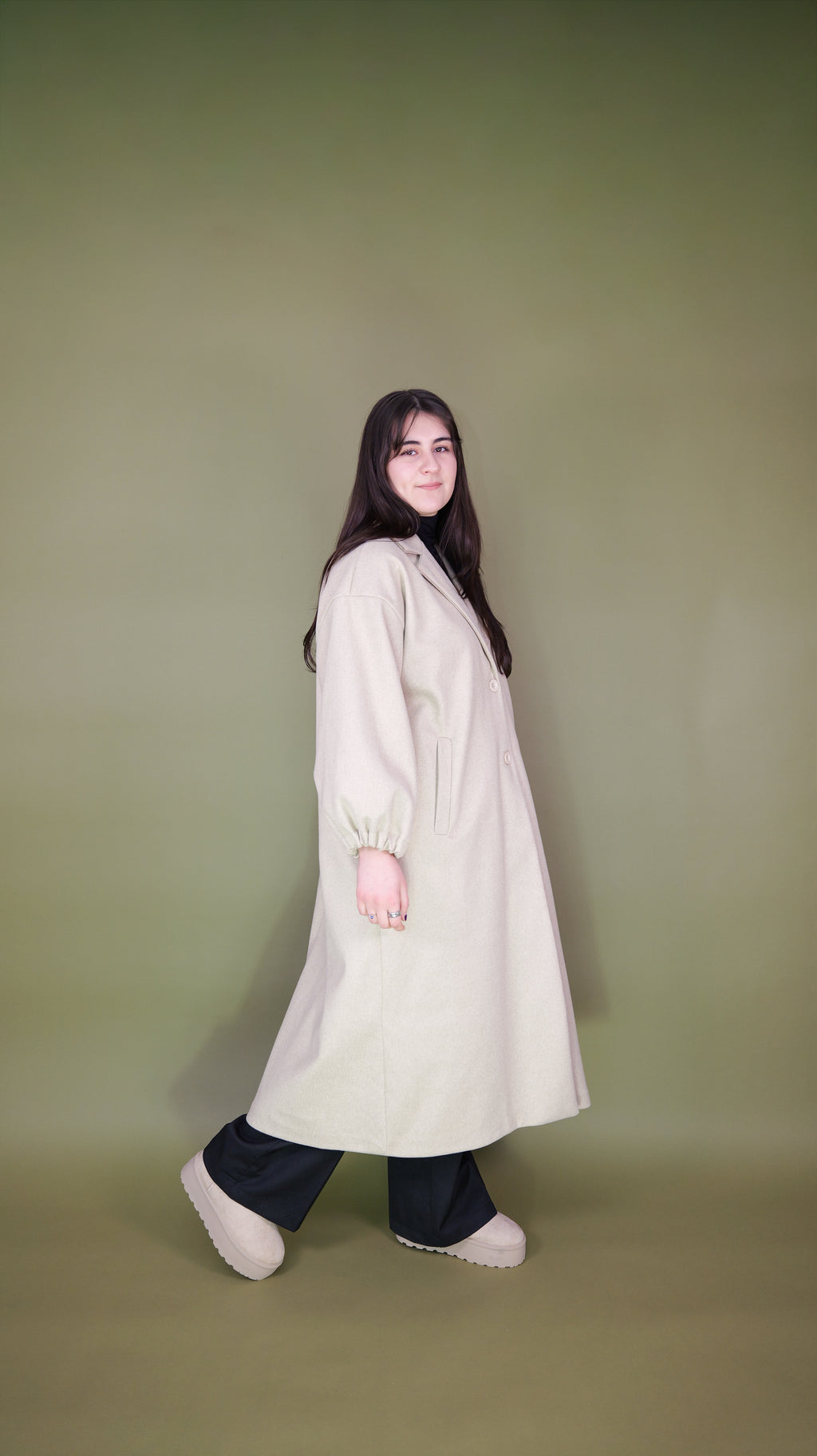 Mantel mit Ballonärmeln