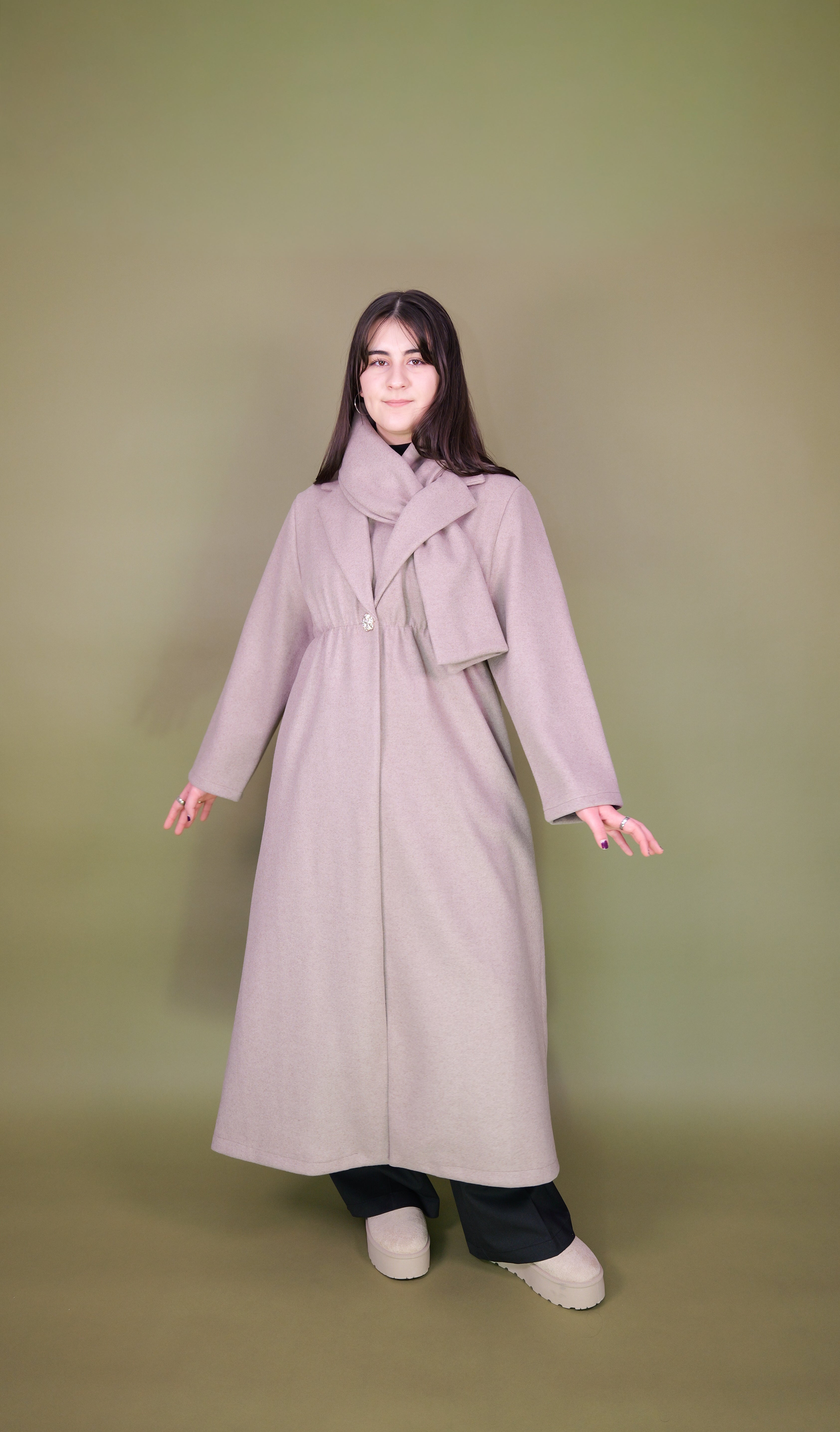 Alara Mantel mit Schal