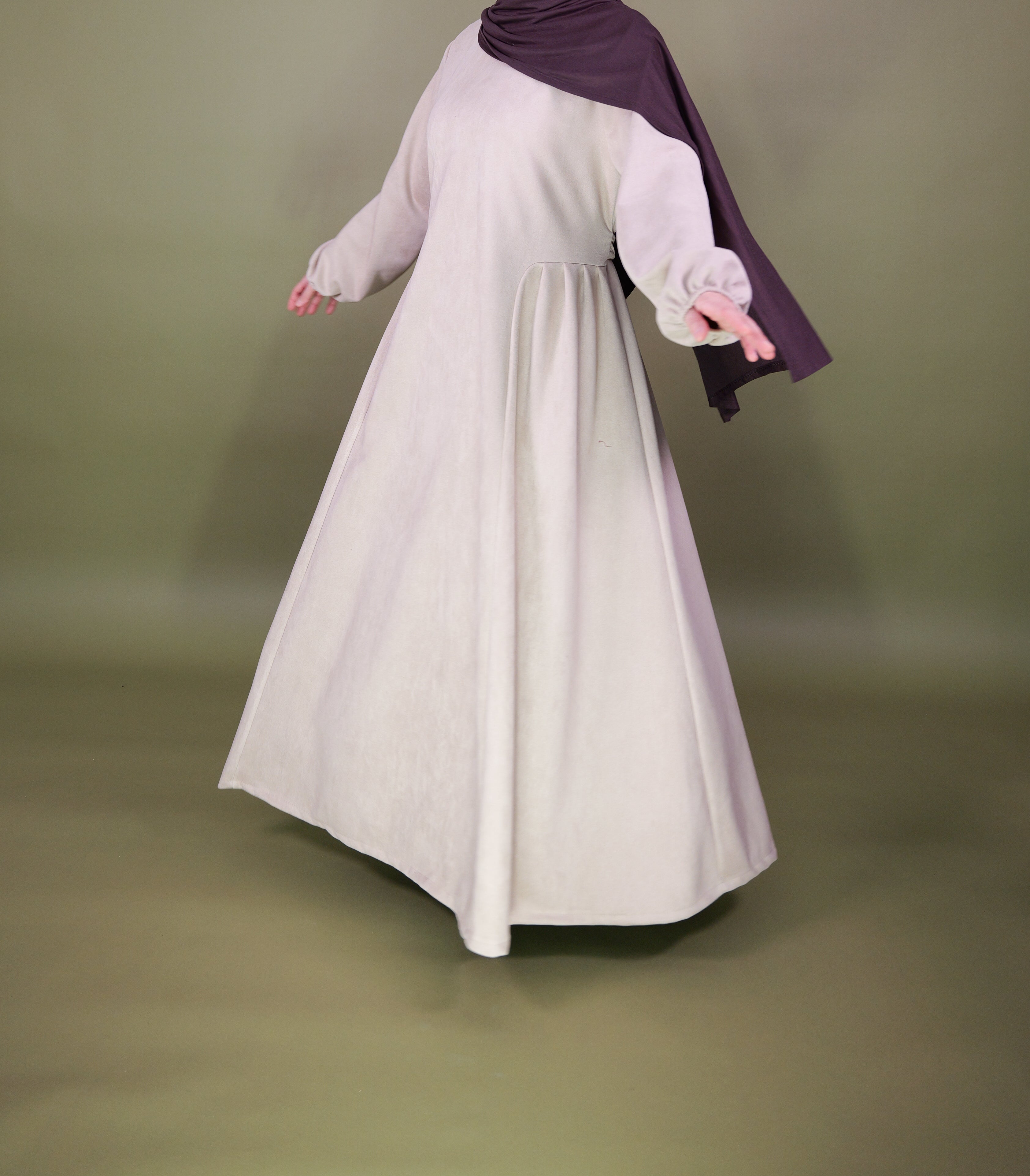 Kleid in Velours-Optik