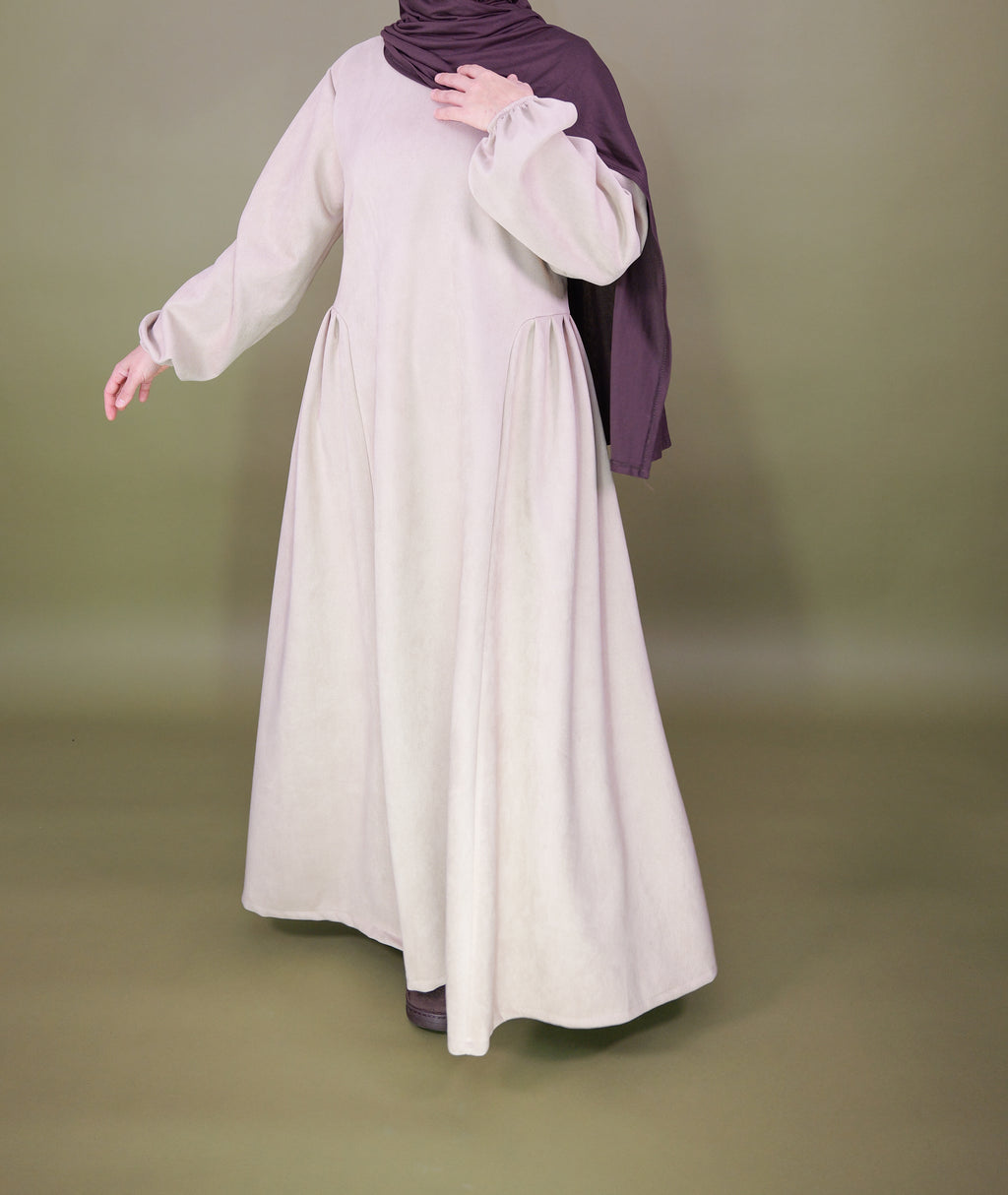 Kleid in Velours-Optik