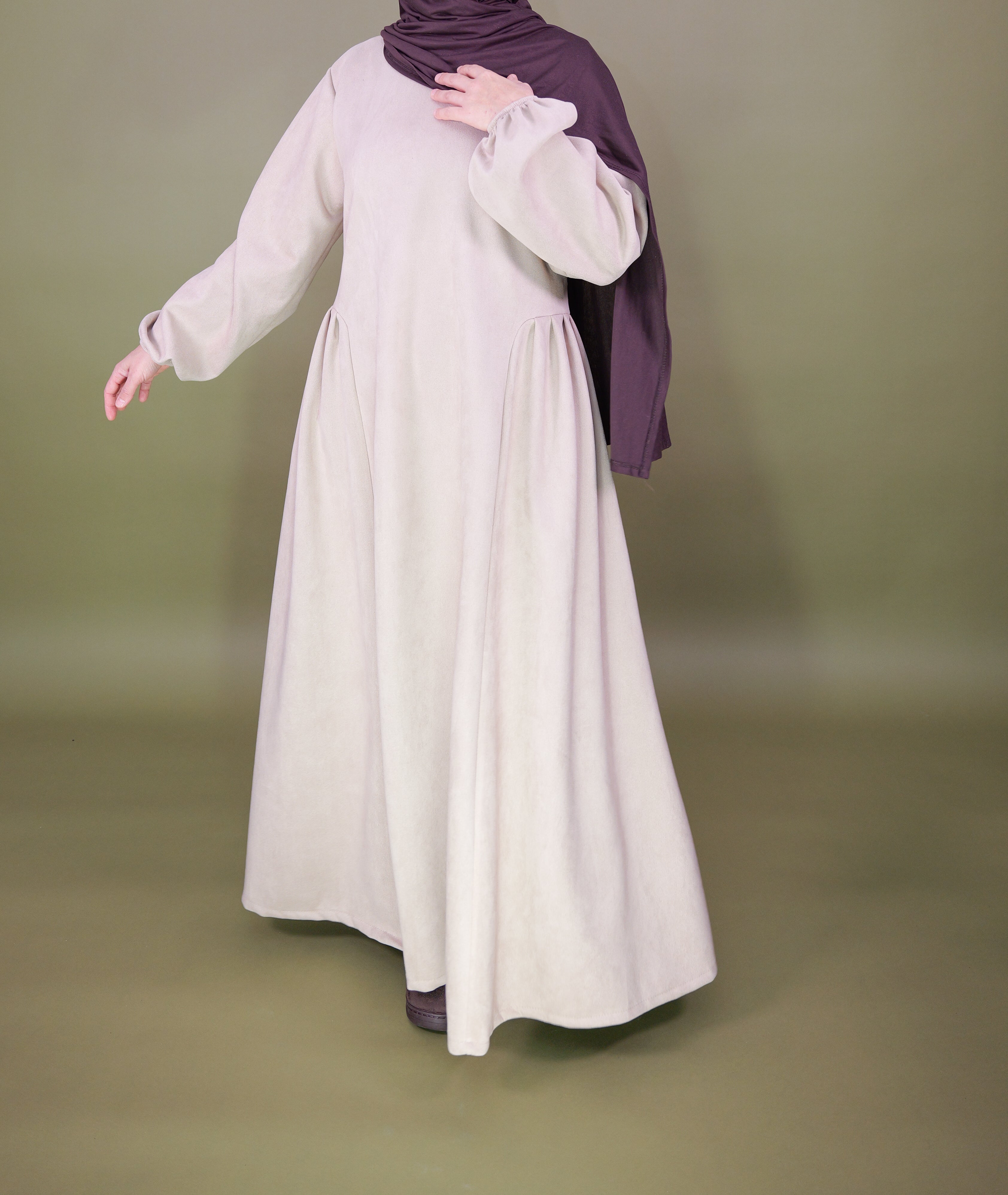 Kleid in Velours-Optik