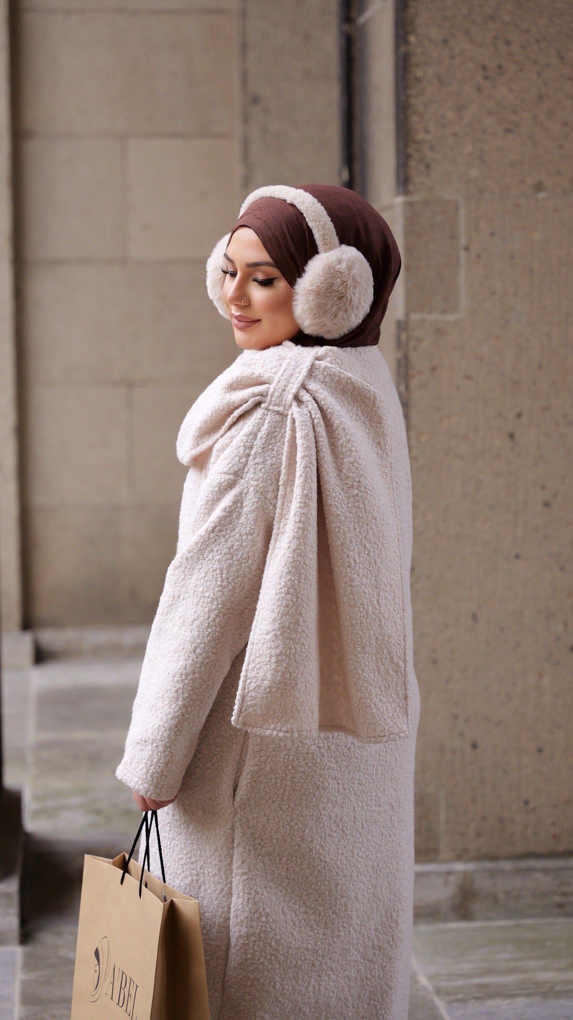 Sera Teddy-Mantel mit Schal